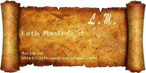Leth Manfréd névjegykártya